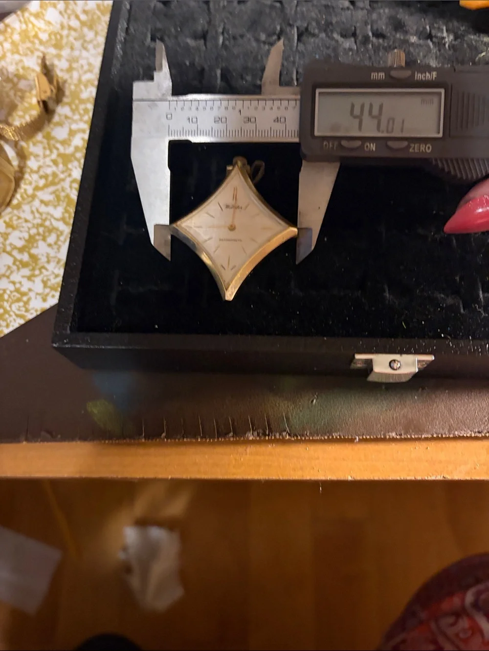 Vintage Webster Bernard Schaffel  Gold-Tone Diamond-Shaped watch parts